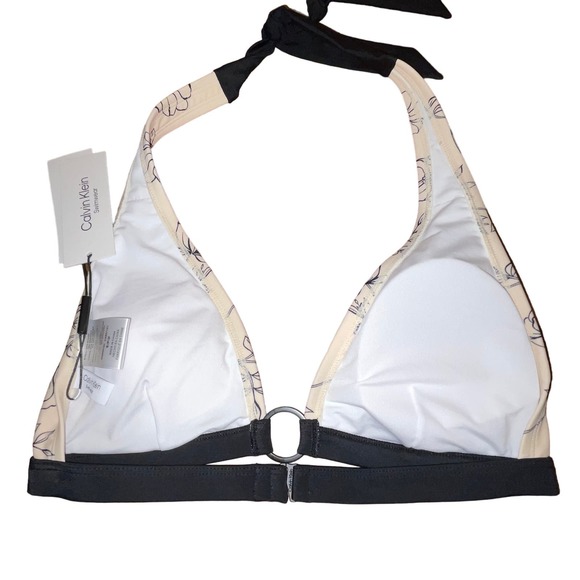 Calvin Klein Printed Halter Bikini Top Women's Swimsuit Small - Picture 4 of 7
